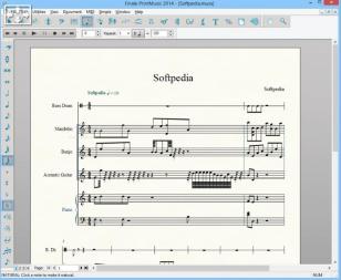 Finale PrintMusic 2014 main screen