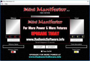 Mini Manifestor main screen