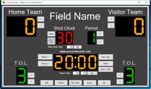 Water Polo Scoreboard Pro main screen