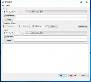 GPSBabel main screen