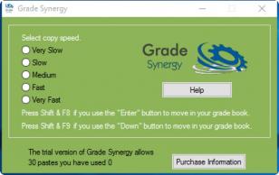 Grade Synergy main screen