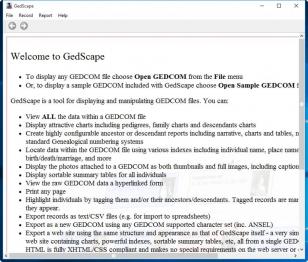 GedScape main screen