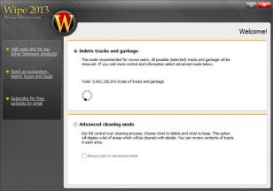 Wipe 2013 main screen