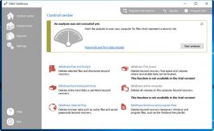 O&O SafeErase Workstation main screen