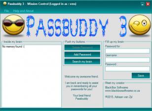 PassBuddy main screen