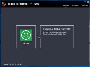 Toolbar Terminator main screen