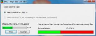 Wipe Bad Disk main screen