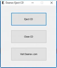 Daanav Eject CD main screen