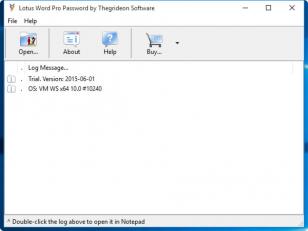 Lotus Word Pro Password main screen