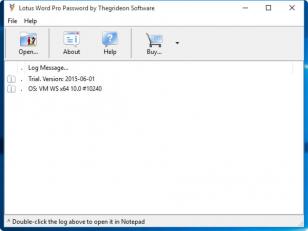 Lotus Word Pro Password main screen