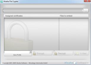 Aloaha PDF Crypter main screen