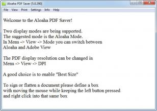 Aloaha PDF Saver main screen