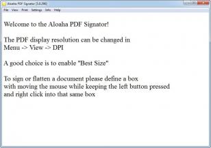 Aloaha PDF Signator main screen