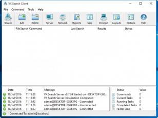 VX Search Server main screen