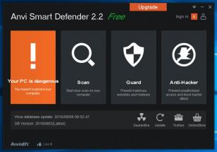 Anvi Smart Defender main screen