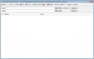 Batch DOCX to DOC Converter main screen