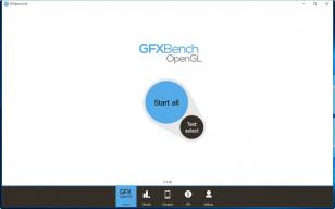 GFXBench GL main screen