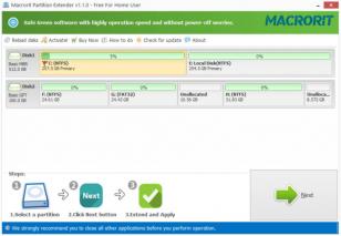 Macrorit Partition  Extender Free main screen