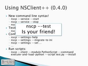 NSClient main screen