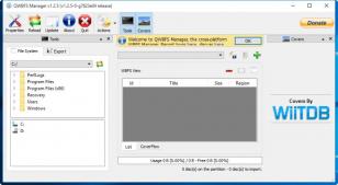 QWBFS Manager main screen