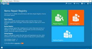 Remo Repair Registry main screen