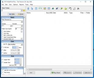 STG FolderPrint Plus main screen