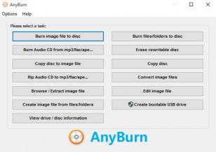 AnyBurn main screen