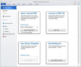 CogniView PDF2XL OCR Evaluation main screen