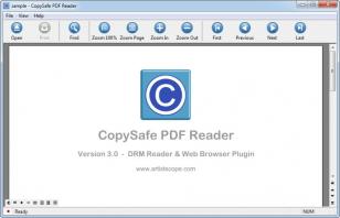 CopySafe PDF Reader main screen