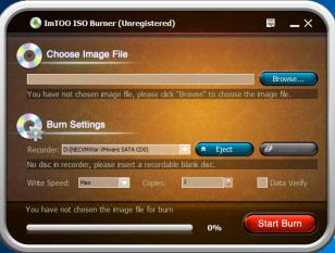 ImTOO ISO Burner main screen