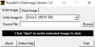 Roadkil's Disk Image main screen