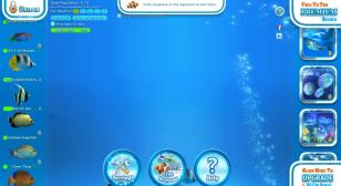 Sim Aquarium main screen