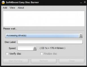Soft4Boost Easy Disc Burner main screen