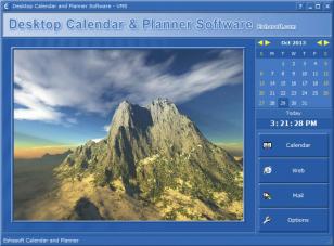 Desktop Calendar and Planner Software main screen