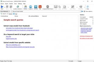 Atomic Email Hunter main screen