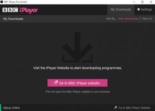 BBC iPlayer Downloads main screen