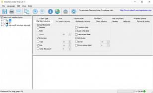 Directory Lister Pro main screen