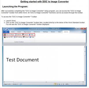 DOC to Image Converter main screen