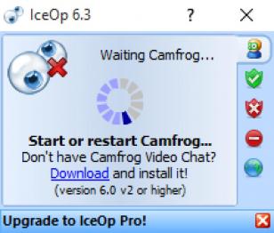 IceOp main screen