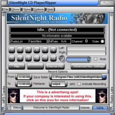 Silent Night Radio main screen