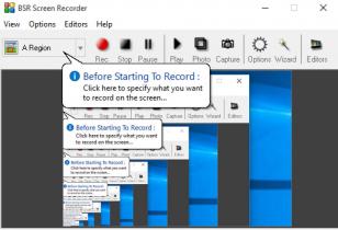 BSR Screen Recorder main screen