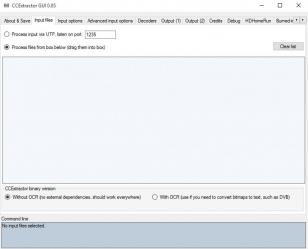 CCExtractor main screen