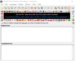 Free SRT File Translator main screen
