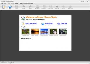 Nature Illusion Studio main screen