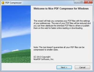 Nice PDF Compressor main screen