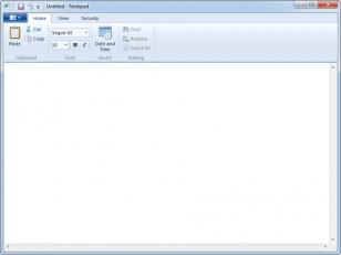 Notepad main screen