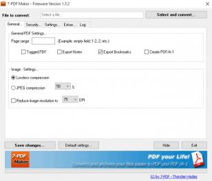7-PDF Maker main screen
