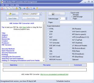 ABC Amber PDF Converter main screen