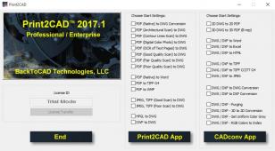 Print2CAD 2017 main screen