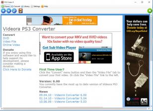 PS3 Video main screen